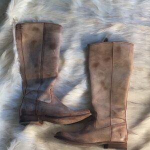 Tall Frye Boots w/ Side Zippers